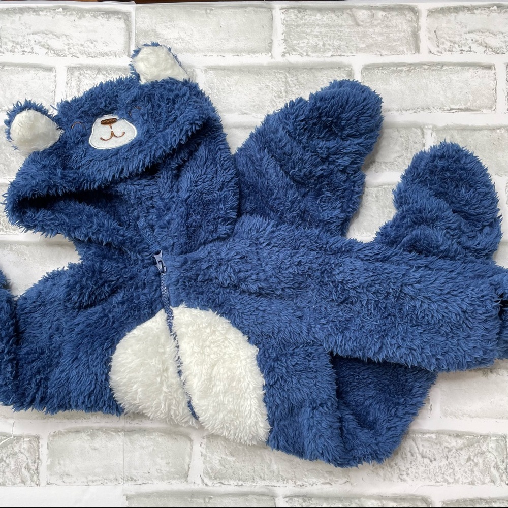 Wippette Bear Sherpa Hooded One Piece - Baby Boy (3-6M)